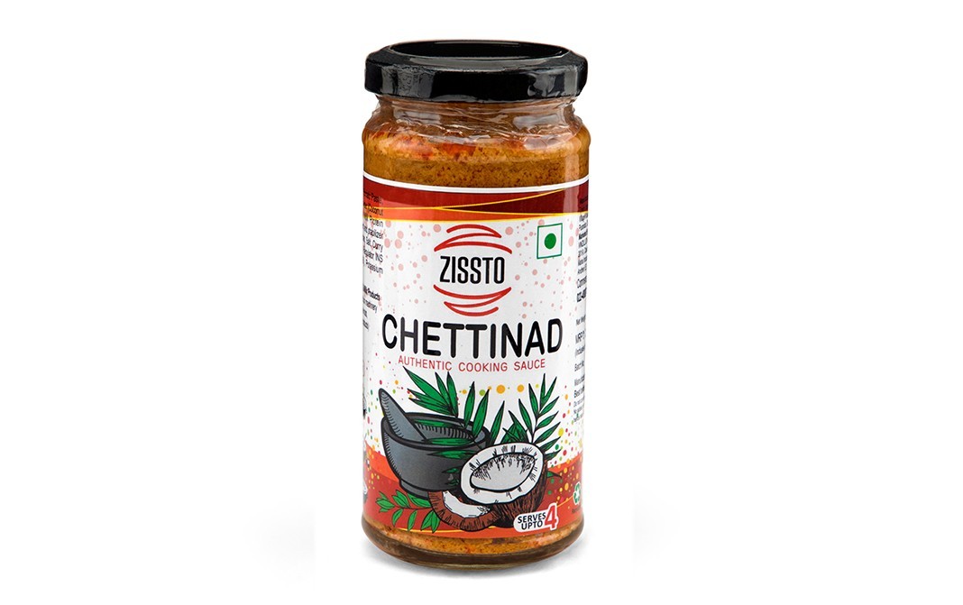 Zissto Chettinad Authentic Cooking Sauce   Glass Jar  250 grams